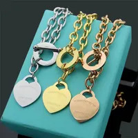 2022 new OT buckle thick chain love pendant Necklace brand classic T letter Designer Necklace for men & women European fashion couple necklaces jewelry