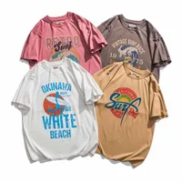 メンズTシャツ男性と女性サマービーチサーフ半袖TシャツコットンティーRS2153-RS2159