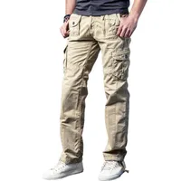 Men's Pants Drop shipping New Arivals Multi-Pockets Solid Mens Cargo Pants Military Loose Long Trousers 29-40 JPCK11 G221007