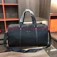 Men Fashion Duffle Bag Triple Black Nylon Travel Bags Mens Top Handle Luggage Gentleman Business Work Tote with Shoulder Strap297b
