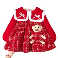 Meisjes jurken winter lente herfst nieuwe prinses jurk 2 stukken voor kinderen kleding babymeisje jurk fleece