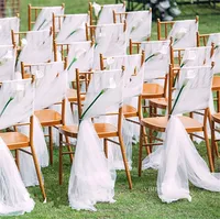 Sashes Romantic Garden Wedding Chair Cover Back Sashes Banquet Decor Christmas Birthday Formal Weddings Chairs Sashes2m long X1.5m wide LT079