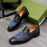 8 styles de luxe de luxe hommes chaussures habillées de haute qualité Slip-on Geatine en cuir de la mode en cuir Chaussures pour hommes chaussures 38-45