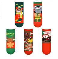 Calzini di Natale da donna a 5 pavimenti divertenti calzini carini regali di Natale novit￠ accogliente unisex Crew Cotton Sock