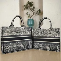 Luxury Designers Top Original Totes Bags Light Grey Tiger Embroidery BOOK Handbag TOTE Women&#039;s Classic Handle Laptop Large Capacity Shopping Bag Commuting 01