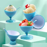 Miski Kreatywne nowe plastikowe lody Cupa owoce jogurt