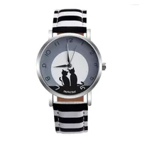 Orologi da polso alla moda adorabile gatto modello casual band orologio da donna orologio da orologio relogio femminino drop ship 328