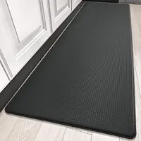 Teppiche 1pcs PVC wasserdicht vordurchschnittlich PU Langes Bodenmatte für Schlafzimmer Wohnzimmer Fußmatten Tatami Teppiche Anti -Schlupföl -Küche grau grau