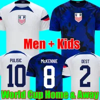 PULISIC DEST MCKENNIE World Cup Soccer Jerseys 2022 AARONSON MUSAH UsAS MORGAN LLOYD Football Shirt United LLETGET MEN KIDS SETS KITS