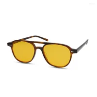 Okulary przeciwsłoneczne Nocne Szklanki Żółty obiektyw jazdy wysokiej jakości Sun Gafas de Sol Para Hombre