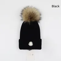 Dzianin Fur Pom Hat Modna moda projektant czaszki litery czapki czapka czapka Mężczyźni i kobiety unisex kaszmirowa jakość