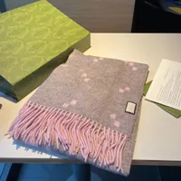 Trendiger Buchstaben Jacquard Long Schal Doppelseite Farbschalte Designer Frauen Kaschmir Wrap große Größe