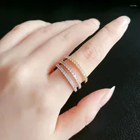 Trouwringen Slbridal Crystal Fashion vrouwelijke meisjes vrouwen kubieke zirkonia band CZ Finger Ring Jewelry Party Bridal Engagement