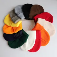 Banie en tricoté pour femmes hommes casquettes en tricot Skullcap Autumn chapeaux chauds d'hiver adultes acrylique élastique Skullies Bons de bonnet chapeau en tricot