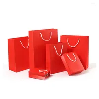 Pakiet prezentowy Kraft Paper Bag Red Blue Kolor White Card Waga Pakowanie do sklepu Ubrania ślubne Świąteczne Zapasy 2022