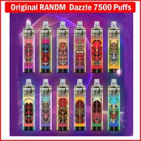 Disposable E-cigarettes Original RandM Dazzle 7500 Puffs15ml Pod Mesh Coil Vape Pen 1000mAh Battery Rechargeable 12 Colors RGB Light