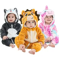 Rompers Born Baby Rompers Kigurumi Boy Girls Pyjamas Animal Cartoon Raiper Hooded Pyjama Unicorn Cat Costumes Toddler Cosplay Vêtements 221010