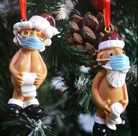 Nouveaux pendentifs décorations de Noël nue la résine de santa navidad arbre de Noël suspendu pour les cadeaux de fête en gros dd