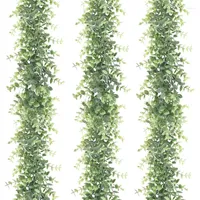 Fiori decorativi 3pack 180 cm Eucalipto artificiale Garland Funce viti per verde per il bacino da spalle decorazione fai -da -te per la parete della casa appesa