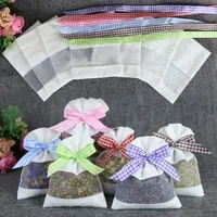 Cotton Mesh Lavendel Beutel Bag DIY getrocknete Blume Süße Bursa Taschen Garderobe Schimmelproof Duftbeutel Geschenk Schmuck Organizer Th0553
