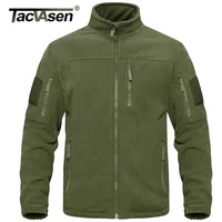 Men Jackets Tacvasen Full Zip Up T￡tico Ex￩rcito Jaqueta de Fleece Militar T￩rmica Quente Trabalho Casacos Mens Safari Outwear Windbreaker 220809