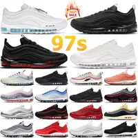 OG 97 97S Running Shoes Men Sneakers MSCHF LIL NAS SATAN JEZUS TRIPLE WIT ZWART GERUKT ZILVEREN BULLET Sean Wotherspoon Mens Dames Outdoor Sports Trainers Dames