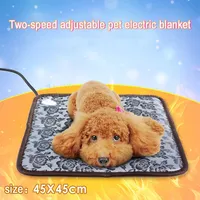 2022 담요 개 고양이 전기 가열 패드 온도 조절 가능한 애완 동물 침대 담요 담요 강아지 히터 매트 겨울 쿠션 밀봉 담요 Blanke