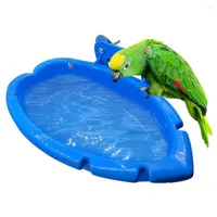 Andra fågelförsörjningar Badkar Tub Parrot Cage Hanging Bathing Box Food Water Bowl Paraket Feeder For Wild Birds Accessories