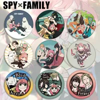 Anime Spy X Family Brosch Pins Twilight Yor Forger Anya Forger Charm Cosplay Figurer Runt m￤rken Lapel Souvenir Jewelry Gift