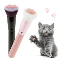 Makyaj fırçaları 1pcs Yumuşak Kedi Pençe Fırçası Sevimli Güç Vakfı Kapatıcı Allık Karıştırma Güzellik Kozmetik Araçları Maquiagem