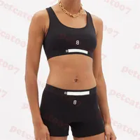 Frauen Sportunterwäsche Boxer Briefs Textilebrief Stickerei Womens Badeanzug BH Outdoor Fitness Yoga Anzug drei Farben
