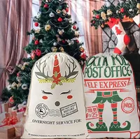 NUEVA Bolsa de regalo de lienzo de unicornio decoraciones de unicornio de navidad con decoración de árboles de Navidad Decoración de dulces para niños DD DD