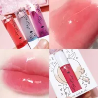 Lip Gloss 6 Kleur Vochtigvuldige glanzende Plumper Natte Cherry Mineral Oil Liquid Lipstick Dasting Jelly Clear