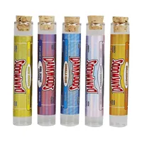 Tom glasrör flaskförpackningspåse anpassade etiketter dankwoods spets holografiska klistermärken prerolling rör e-cigaretter trä