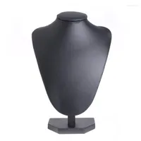 Jewelry Pouches Elegant Necklace Display Model Bust Stand For Home Dresser Shelves Business Showroom Fair Storage Black
