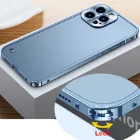 علب الهاتف الخليوي الأصلي Armor Metal Frame Case for iPhone 13 14 Pro Max 12 Mini 14 Plus 13Pro 14Pro Ipone 13Promax I Phone Back Cover W221010
