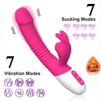 Briefs Rabbit Dildo Vibrator G Spot Clitoris Sucking Vibrator réaliste chauffage vibrant Dildo Female Masturbator Sex Toys for Womans Pant