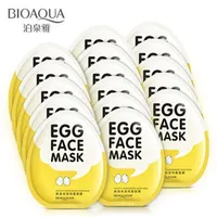 Bioaqua ovo m￡scara facial face hidratante m￡scara facial controle de ￳leo encolher poros de brilho m￡scaras embrulhadas cuidados com a pele