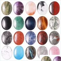 Inquiétude de pierre Stone Thumb Gemstone Natural Rose Quartz guérison Crystal Therapy Reiki Traitement Spiritual Minerals Mas Palm Gem Drop del Dhf2c