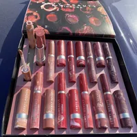 Lip Gloss Fentys's Beauty Cosmetics Kylies 9pcs Lipgloos Lipstick Set Nude Color Makeup in vendita