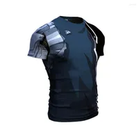 Camiseta masculina camiseta masculina de fitness 2022 Produto 3D Sports de manga curta esportes ao ar livre 4xl tee slim personalizado pano