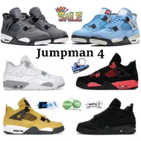 Jumpman 4 Basketball Shoes for Women Men With Box Sneakers University Blue Black Cat White Cement Fire Red Cool Grey Motorsports Comfortable Sport Trainer