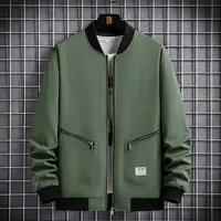 남자 S 재킷 가을 클래식 오버 크기의 옷 폭격통 자켓 플러스 크기 크기의 외부 복장 캐주얼 패션 기본 야구 221010