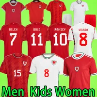 2022 wales soccer jerseys MENS KIDS KIT WOMEN 2023 BALE MOORE RAMSEY ALLEN JAMES JOHNSON DAVIES RODON football shirts children 22 23 boys