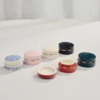 Speicherflaschen 7ml Cremes Glas leere Keramik Kosmetische Make -up -Töpfe Lidschatten Lippenbehälter Rouge Box Vintage Farbprobe