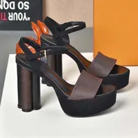 Frauen Designer Schuhe Abs￤tze Sandalen Kleid Schuh Lady Sandal Lides Klassiker Mode Strand Leder High Heel von Freizeitabsen Alphabet Top99 030