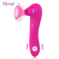 Hiwup Vagina Sucking Vibrator Sex Toy para mujer succión de lengua oral para adultos Sucker Clitoris Estimulador Masturbator Toy erótico T200713005