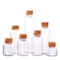 Dia. Bottom de vidro liso de fundo plano de 30 mm frasco de vidro ttransparent Test-Tube Packing Container com rolhas de cortiça