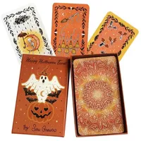 Świąteczne dostawy zabawek 78 kart Halloween Cards Tarot Fortune Fortune Fortune Gra Piegination Oracle Cards W221010