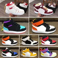 Infant Kids 1 1s Basketball Shoes High OG Scotts Bred Smoke Grey Panda Golf Baby Toddler Children Trainers Sports Sneakers